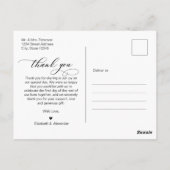 Budget Collage Bruiloft Dank u Script Briefkaart (Achterkant)