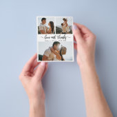 Budget Collage Calligrafie Bruiloft Dank u Flyer (Hand)