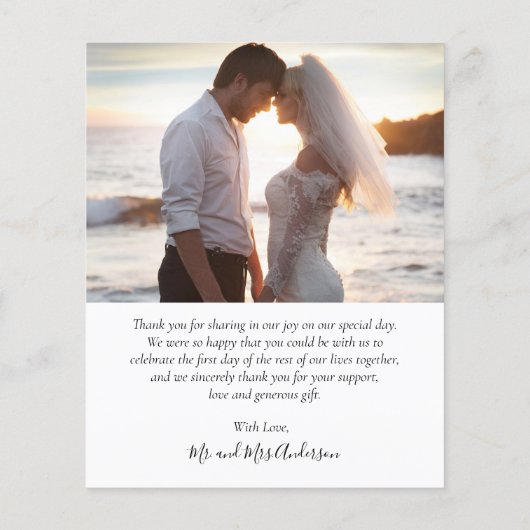 Budget Collage Chalkboard bruiloft dank u Flyer (Achterkant)