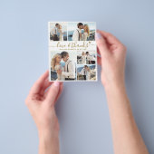 Budget Collage Elegant Script Wedding Dank u Flyer (Hand)