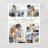 Budget Collage Elegant Script Wedding Dank u Flyer (Voorkant)
