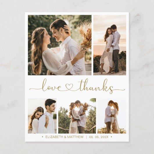 Budget Collage Heart Script Weddenschap Hartelijk (Voorkant)