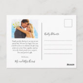 Budget Collage Love en Bedankt Weddenschap Dank u Briefkaart (Achterkant)