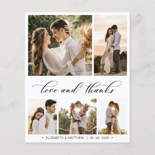 Budget Collage Trouwdag Dankjewel Script Flyer (Voorkant)