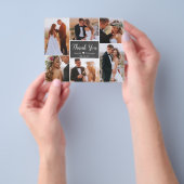 Budget Collage Typografie Bruiloft Dank u Flyer (Hand)