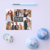 Budget Collage Typografie Bruiloft Dank u Flyer (Enkel)