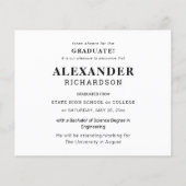 Budget Collegiate Mod Name Photo Afstuderen Announ (Achterkant)