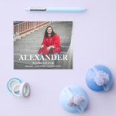 Budget Collegiate Mod Name Photo Afstuderen Announ Flyer (Enkel)