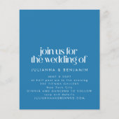 Budget Colorful Blue Geometric Fun Wedding Invite (Voorkant)