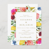 Budget Colorful Garden Flowers Weddenschap (Voorkant / Achterkant)