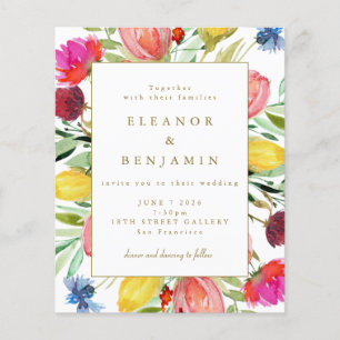 Budget Colorful Garden Flowers Weddenschap