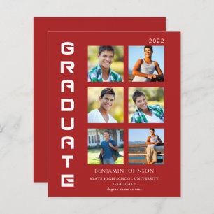 Budget Colour White & Red Afstuderen Multi Photo