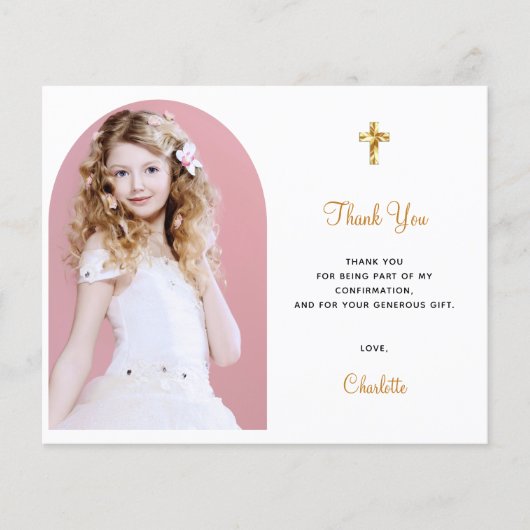 Budget confirmatief fotomeisje blush arch bedankt (Voorkant)