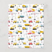 Budget Construction Vehicles Boy Birthday Party (Achterkant)