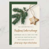 Budget Cookie Exchange Christmas Party Invitation (Voorkant / Achterkant)