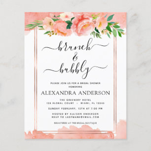 Budget Coral Peach Brunch & Bubble Vrijgezellenfee