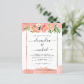Budget Coral Peach Floral Wedding (Staand voorkant)