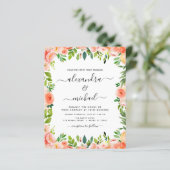 Budget Coral Peach Floral Wedding (Staand voorkant)