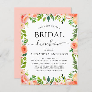 Budget Coral Peach Vrijgezellenfeest Luncheon