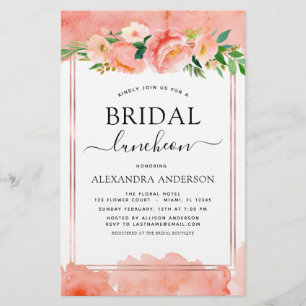 Budget Coral Peach Vrijgezellenfeest Luncheon