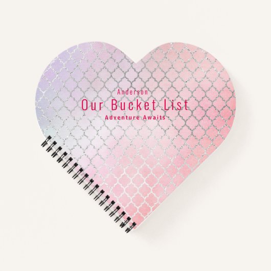 Budget Couples roze BUCKET LIST Keepomwille Cadeau Notitieboek (Voorkant)