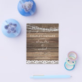 Budget Couple's Shower Rustic Farmhouse Flyer (Enkel)