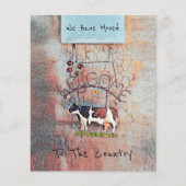 Budget Cow Rustic Country Western Farm Carte de dé (Devant)