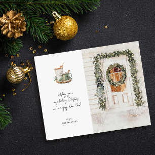 Budget Cozy Holiday Deuren, Hot Drink Holiday Flyer