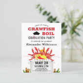 BUDGET Crawfish Boil Afstuderen 3 Foto Uitnodigen (Staand voorkant)
