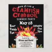 BUDGET Crawfish Boil Summer Party - Uitnodiging vo Flyer (Voorkant)