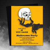 Budget Creepy Skull Halloween Uitnodiging Flyer