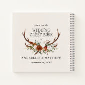 Budget crème rouille fleurie mariage livre d'hôtes (Dos)