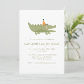 Budget Crocodile vert 2e Invitation anniversaire (Debout devant)