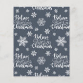 Budget croire à la magie de la carte de Noël (Dos)