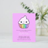 Budget Cupcake Kind Birthday Party Invitation (Staand voorkant)