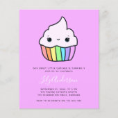 Budget Cupcake Kind Birthday Party Invitation (Voorkant)
