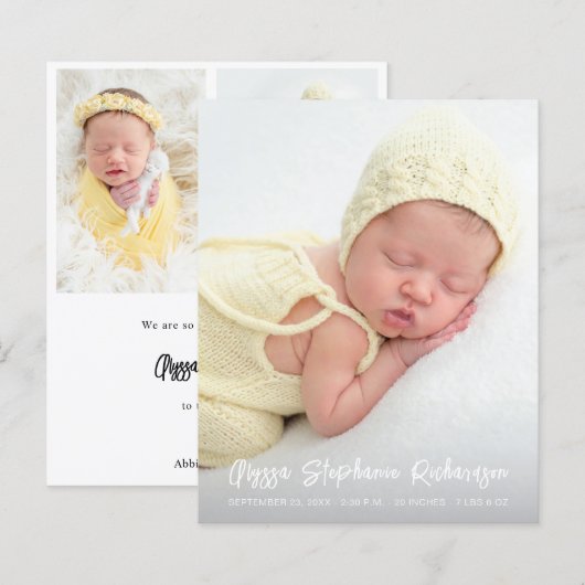 Budget Cute 4 Multi Photo Verti Baby (Voorkant / Achterkant)