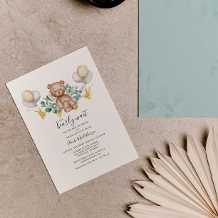 Budget Cute Beer Baby shower Eucalyptus Uitnodigin