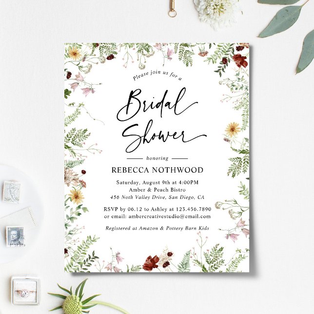 Budget Cute Boho Florals Bridal Shower (Creator heeft geüpload)