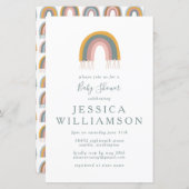 Budget Cute Boho Rainbow Simple Baby shower Invite (Voorkant / Achterkant)
