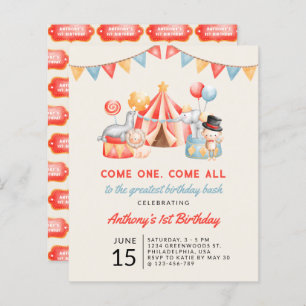 Budget Cute Circus Carnival Fiesta First Birthday