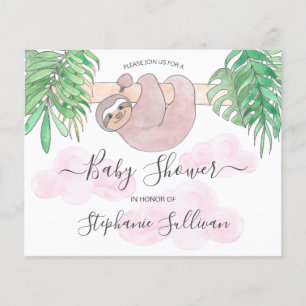 Budget Cute Girl Baby shower Invitation