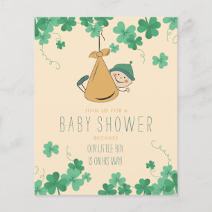 Budget Cute Irish Thmed Shamrock Baby shower