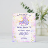 BUDGET Cute Paarse Dragon Baby shower Invision (Staand voorkant)