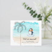 Budget Cute Penguin Florida Beach Nouvelle carte d (Debout devant)