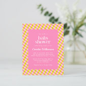 Budget Cute Pink Yellow Pset Pattern Baby shower (Staand voorkant)