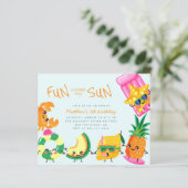 Budget Cute Summer Fun onder Sun Kids Birthday (Staand voorkant)