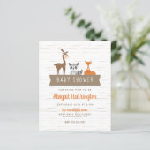 Budget Cute Woodland Animals Banner Baby shower (Staand voorkant)