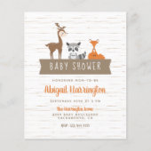 Budget Cute Woodland Animals Banner Baby shower (Voorkant)