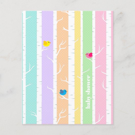 Budget Cute Woodland Forest Rainbow Baby shower (Voorkant)